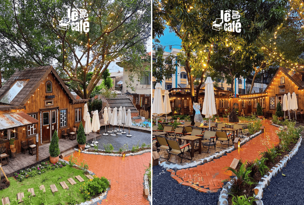 Lề Café có không gian ngoài trời rộng rãi và thoáng mát, phù hợp cho nhóm bạn tụ tập bất cứ lúc nào (Nguồn: Lề Café)